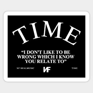 NF Time Lyrics Quote Sticker